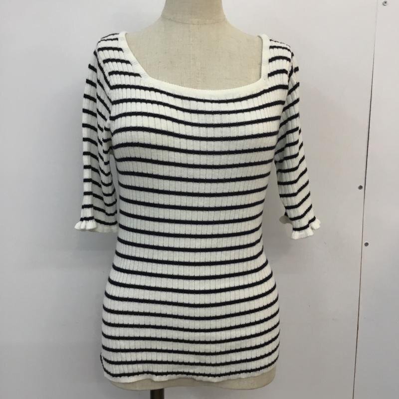 RETRO GIRL M レトロガール カットソー 半袖 ボーダー Cut and Sewn 白 / ホワイト / X 紺 / ネイビー / 10049232拍卖