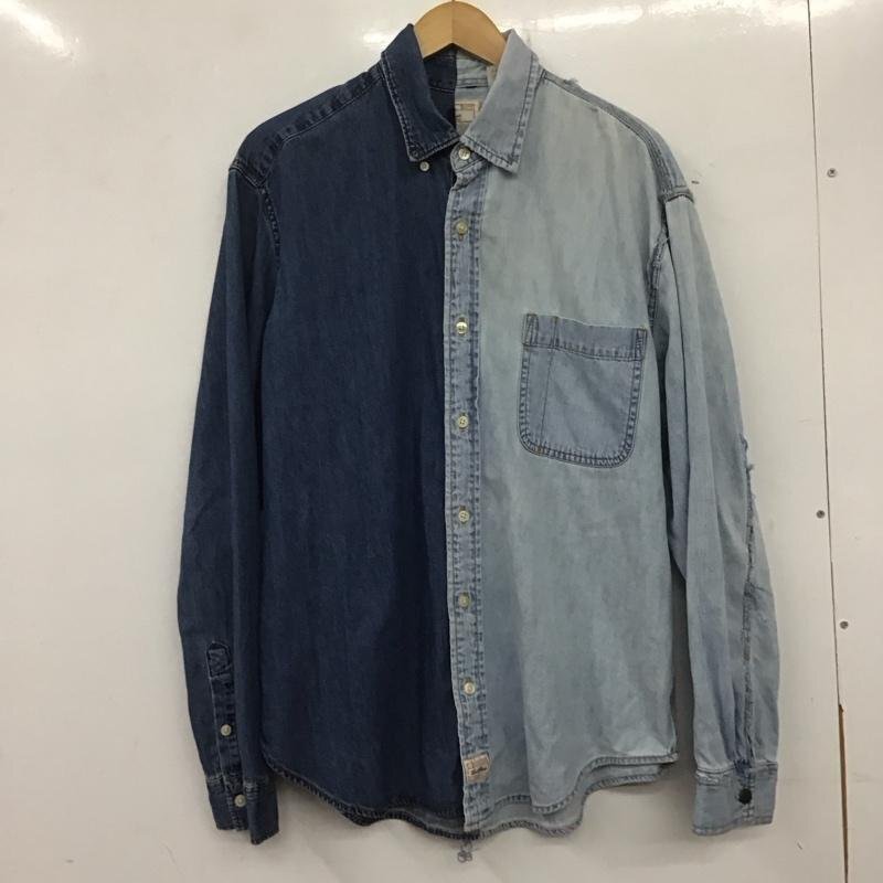 USED L 古着 シャツ、ブラウス 長袖 長袖シャツ 無地シャツ カラーシャツ デニムシャツ Shirt Blouse 10139037拍卖