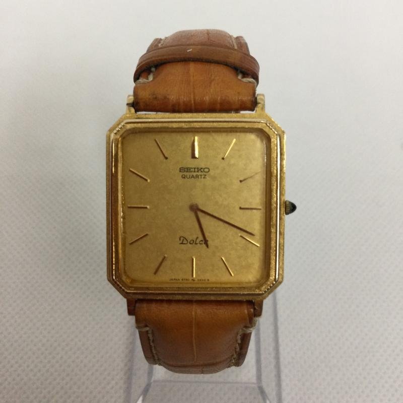 セイコー SEIKO QUARTZ Dolce セイコー クォーツ ドルチェ スクエア 腕時計 メンズ 2針 ゴールド 6730-5160 -拍卖