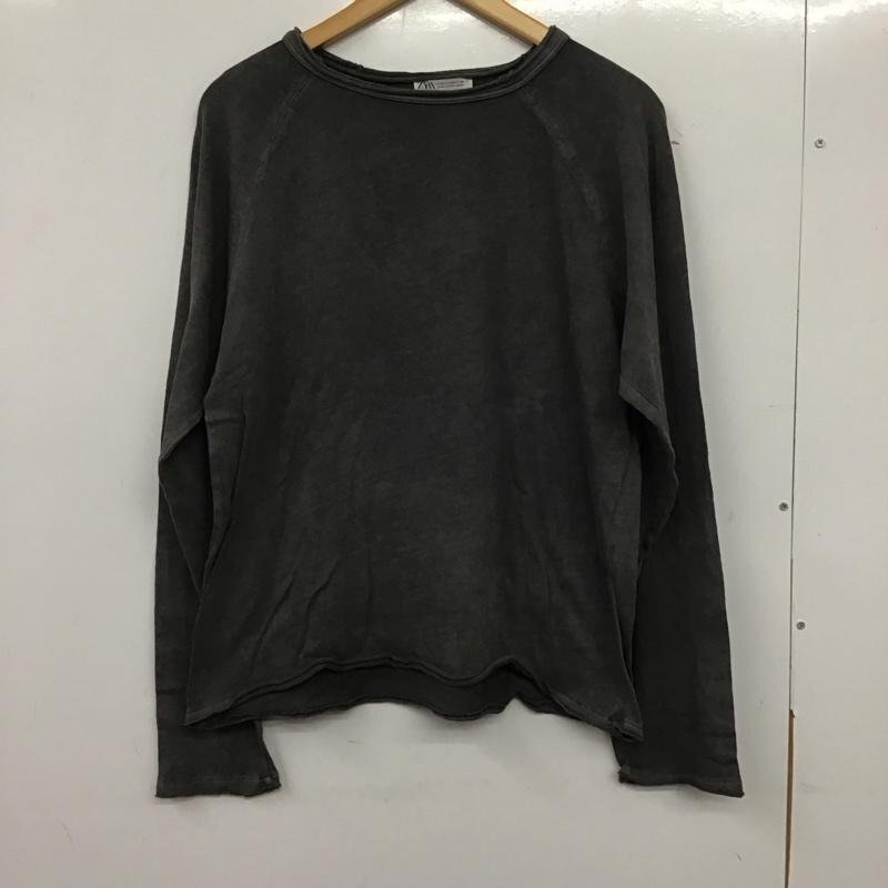 ZARA M ザラ カットソー 長袖 4174 815 250 ラグランスリーブ Cut and Sewn チャコールグレー / チャコールグレー / 10139258拍卖