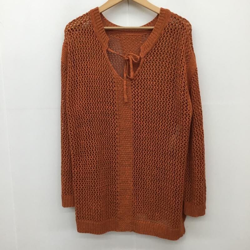 JEANASIS FREE ジーナシス ニット、セーター 長袖 JS064080CF Knit Sweater 橙 / オレンジ / 10139199拍卖