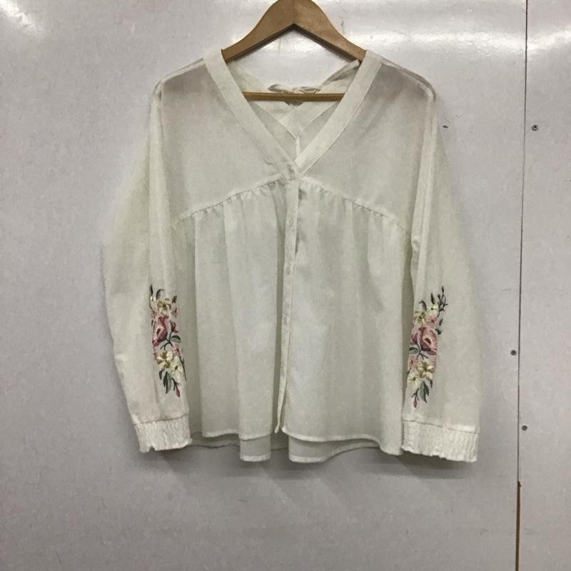 frames RAY CASSIN FREE フレームス レイカズン シャツ、ブラウス 長袖 572-112560 Vネック Shirt Blouse 白 / ホワイト / 10139232拍卖