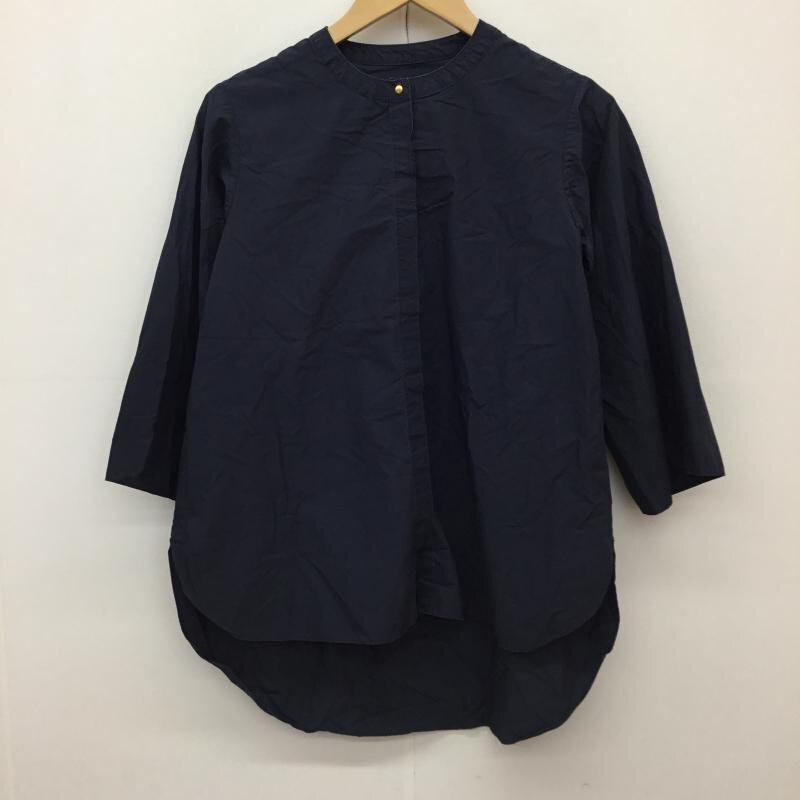 OKIRAKU FREE オキラク シャツ、ブラウス 七分袖 Shirt Blouse 紺 / ネイビー / 10139193拍卖