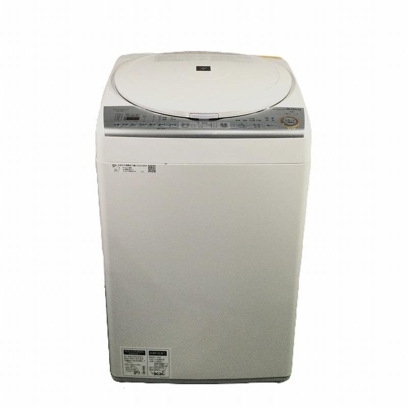 【中古品】 シャープ / SHARP 電気洗濯乾燥機 ES-TX8C-W 縦型 30019596拍卖