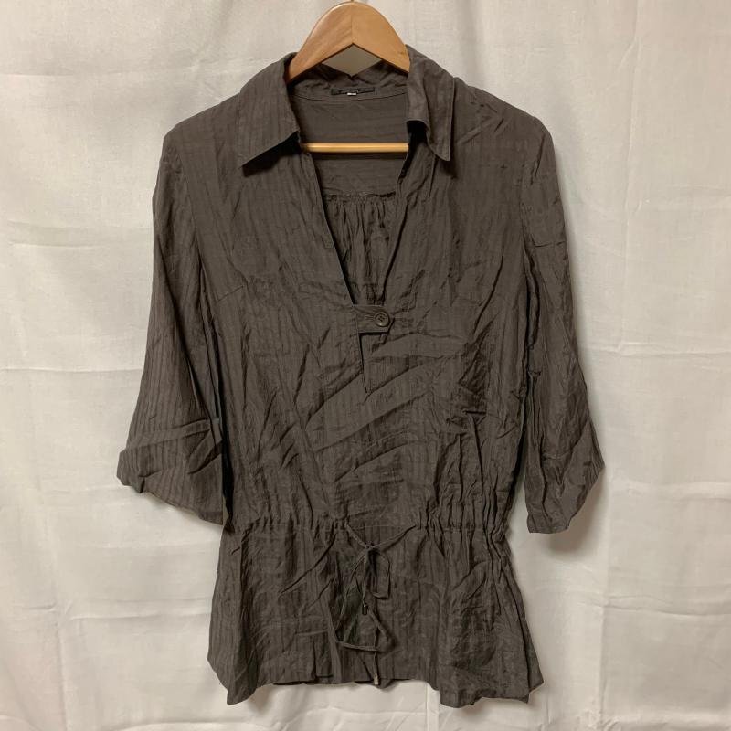 INED 表記無し イネド シャツ、ブラウス 七分袖 Shirt Blouse 茶 / ブラウン / 10001363拍卖