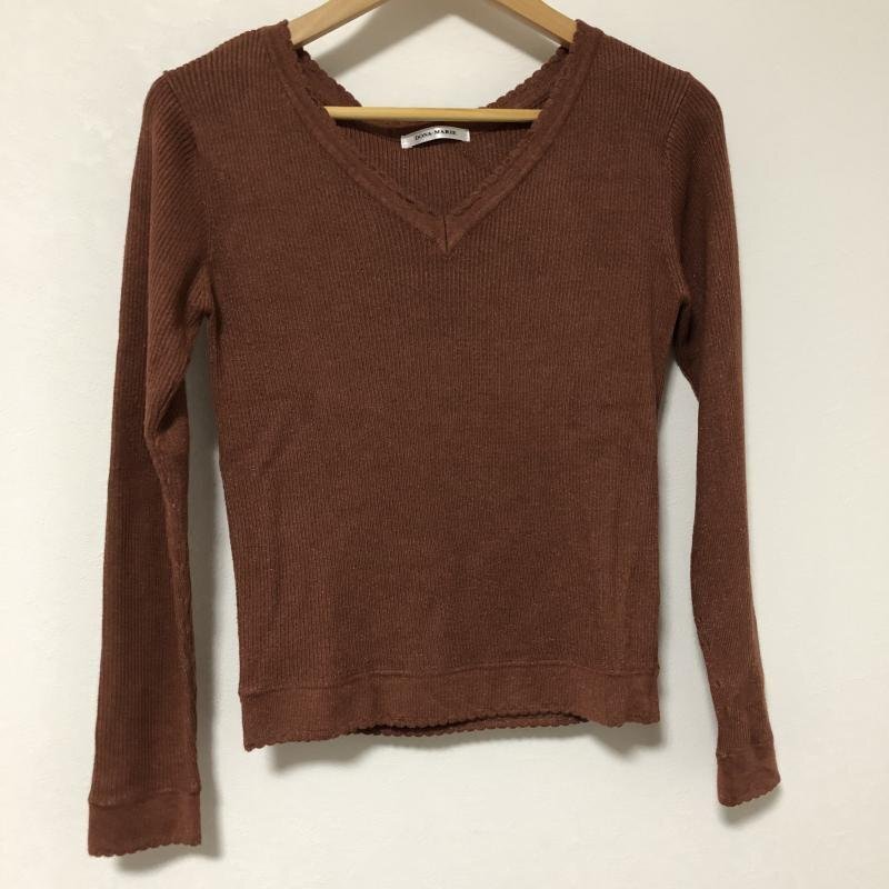 DONA MARIE 36 ドナマリー カットソー 長袖 Cut and Sewn 茶 / ブラウン / 10005226拍卖