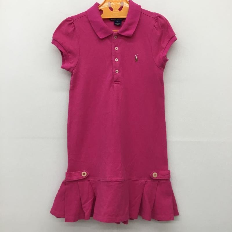 POLO RALPH LAUREN 120cm ポロラルフローレン ワンピース ミニスカート One-Piece Mini Skirt Short Skirt 桃 / ピンク / 10134376拍卖
