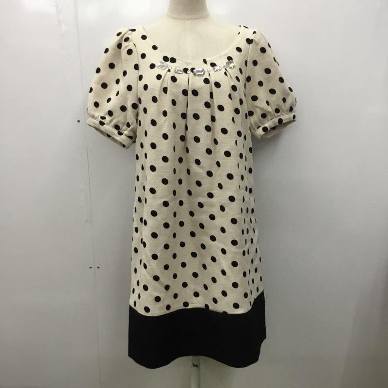 INGNI M イング ワンピース ミニスカート ドット 半袖 ビジュー付ワンピース One-Piece Mini Skirt Short Skirt 10030841拍卖