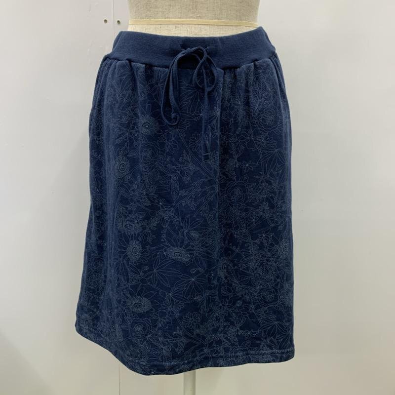 niko and... 表記無し ニコアンド スカート ひざ丈スカート 台形スカート 花柄 Skirt Medium Skirt 紺 / ネイビー / 10032147拍卖