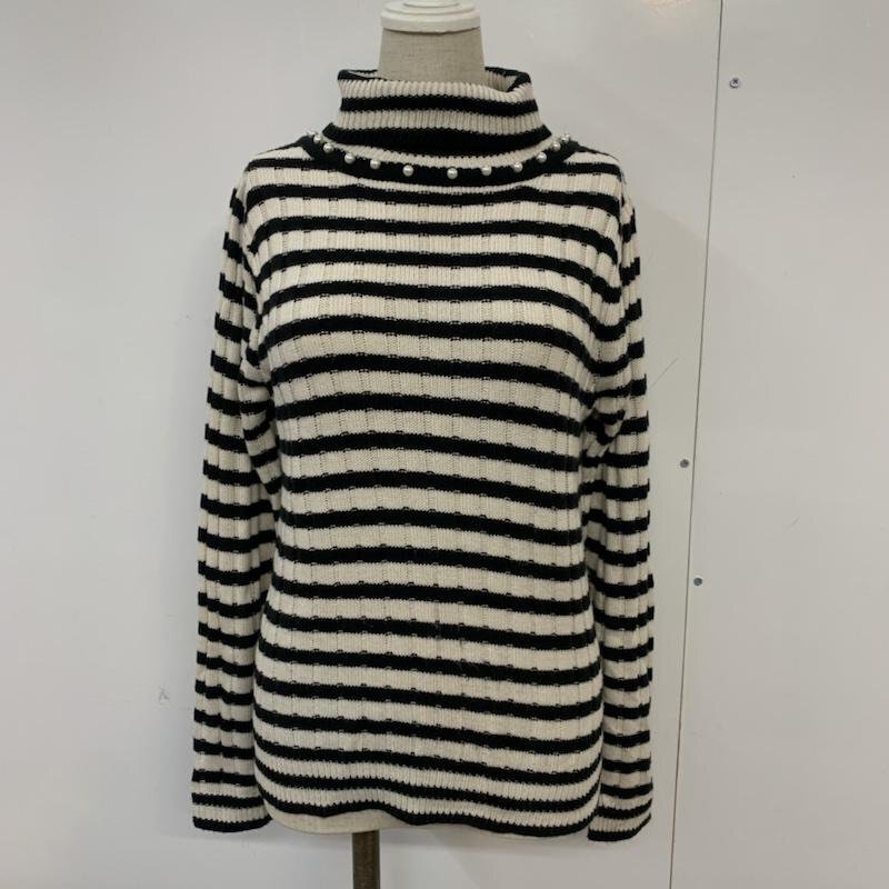 MAJESTIC LEGON FREE マジェスティックレゴン ニット、セーター 長袖 ボーダー タートルネック Knit Sweater 10041961拍卖