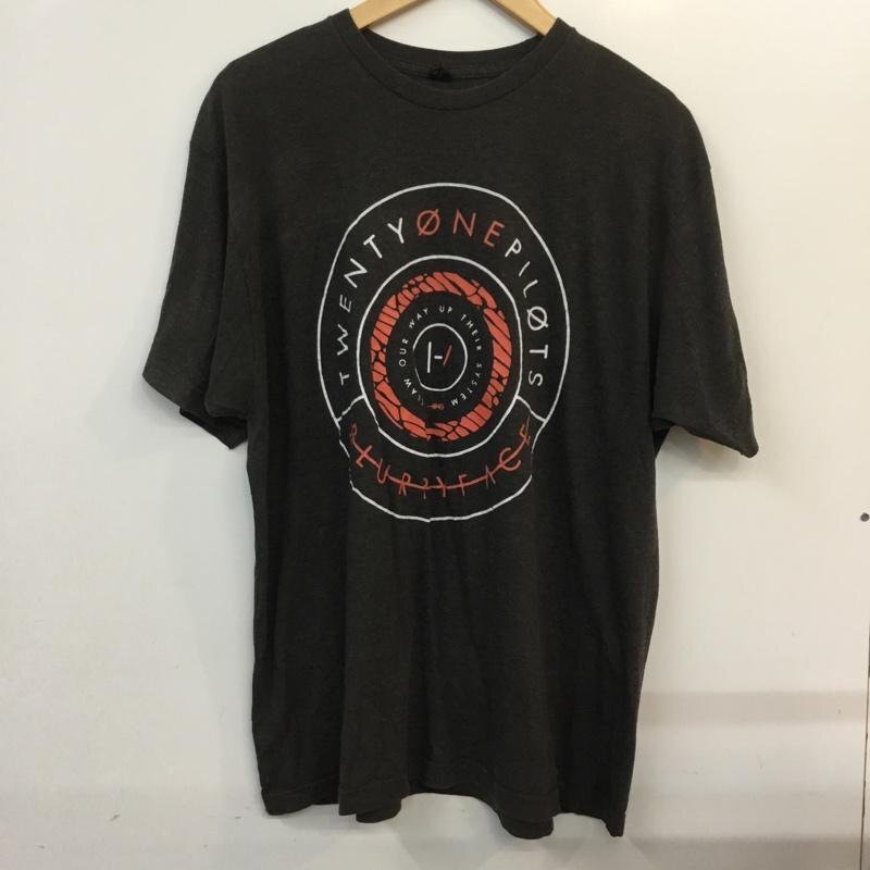 USED XL 古着 Tシャツ 半袖 クルーネック プリント T Shirt チャコールグレー / チャコールグレー / 10060649拍卖