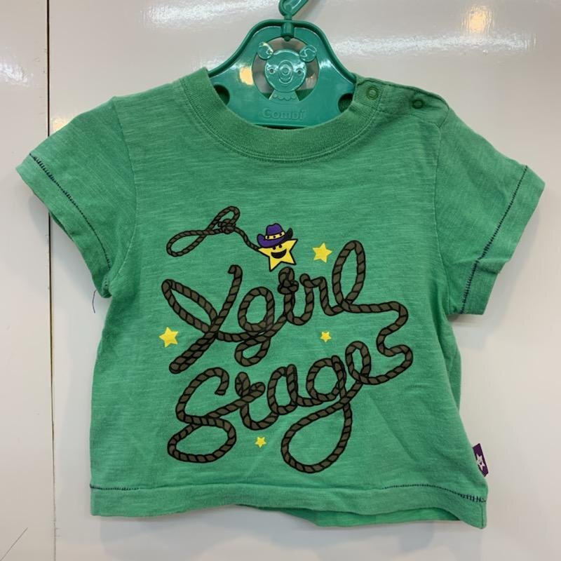 X-girl 12M エックスガール Tシャツ 半袖 キッズ 半袖Tシャツ 80? T Shirt 緑 / グリーン / 10021886拍卖