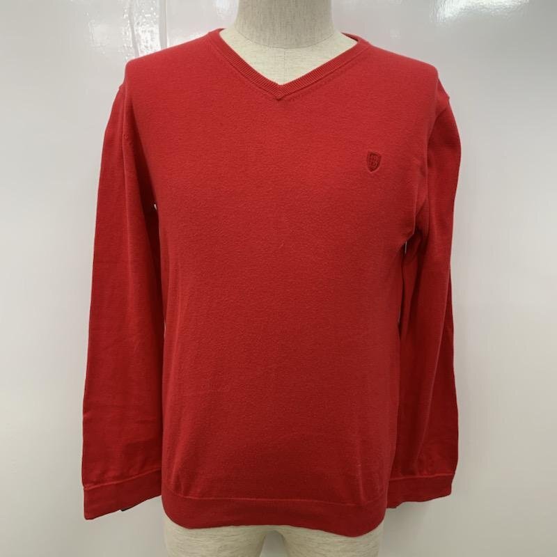 BLACK LABEL CRESTBRIDGE 2 ブラックレーベルクレストブリッジ ニット、セーター 長袖 無地 Vネック ワンポイント 10030115拍卖