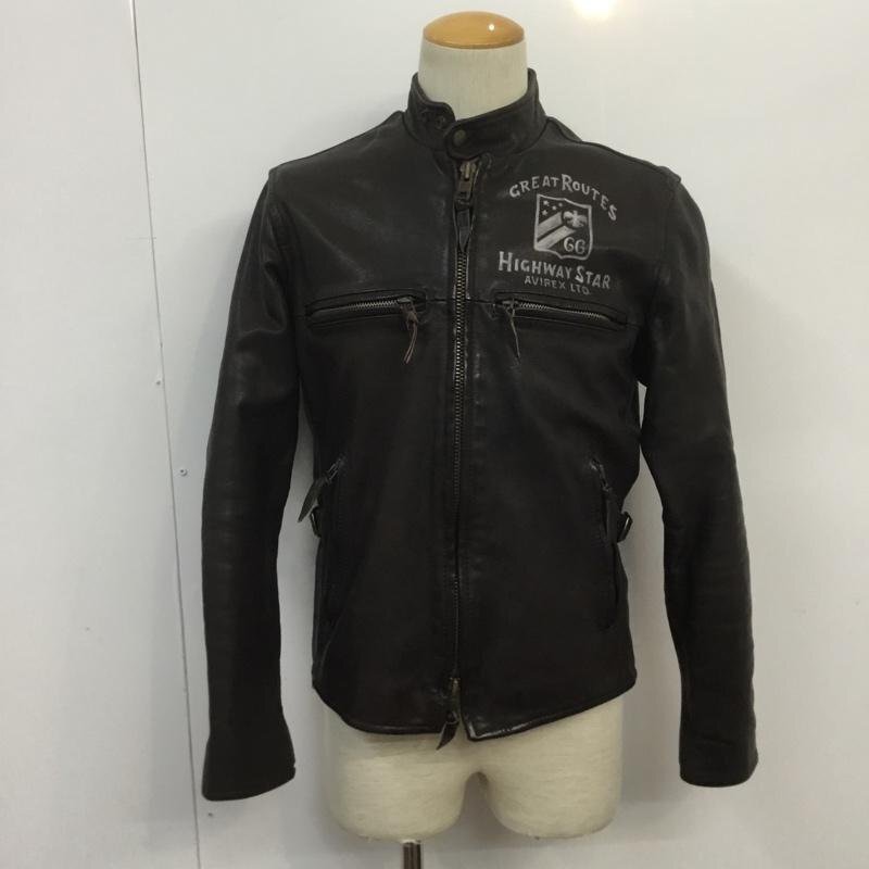 AVIREX M アヴィレックス ジャケット、上着 レザージャケット 6121009 プリント ライダース Jacket 10070372拍卖