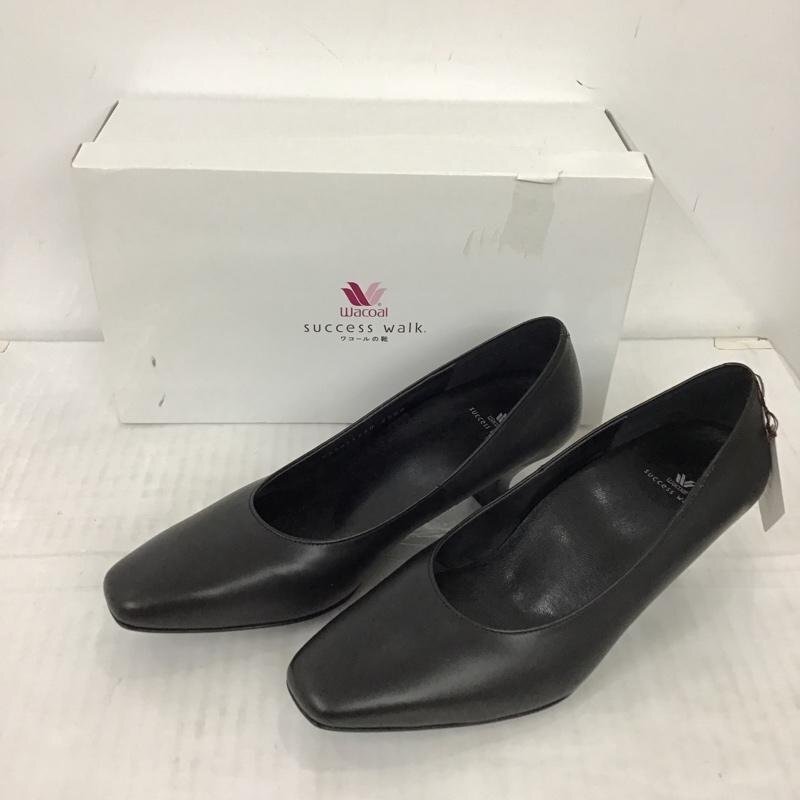 USED 23.0cm 古着 パンプス パンプス WFN050 ワコール サクセスウォーク スクエアトゥ 23cm 3E 箱有 Pumps 黒 / ブラック / 10092993拍卖