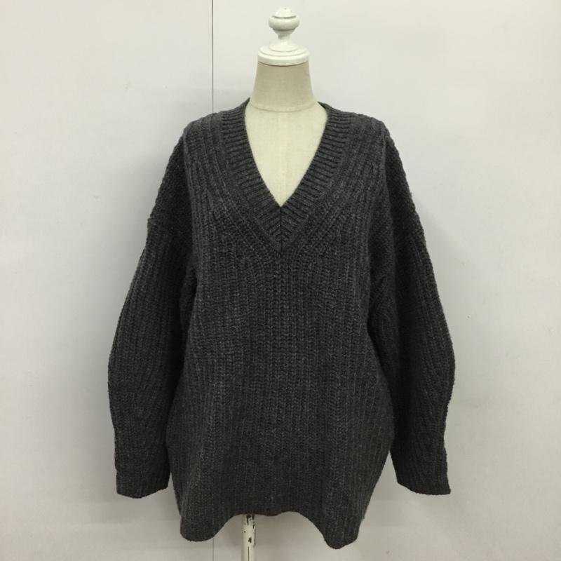 MOUSSY FREE マウジー ニット、セーター 長袖 010CA370-6480 V NECK LOOSE KNIT Knit Sweater 灰 / グレー / 10085854拍卖