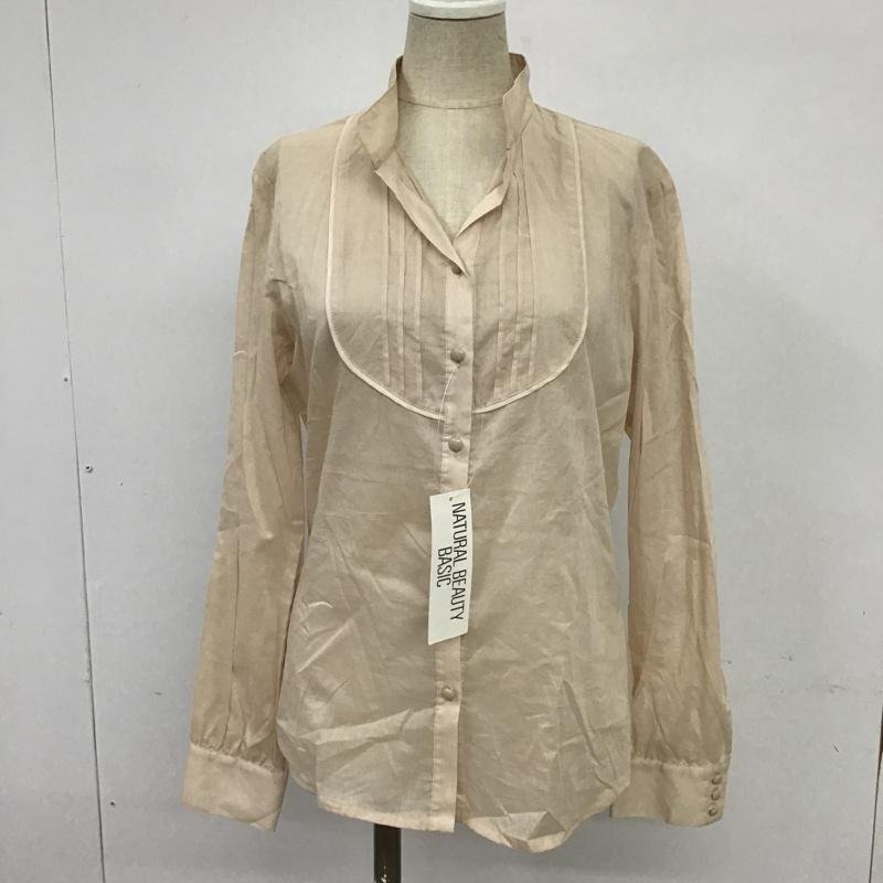 NATURAL BEAUTY BASIC M ナチュラルビューティーベーシック シャツ、ブラウス 長袖 タグ付 Shirt Blouse 10088606拍卖