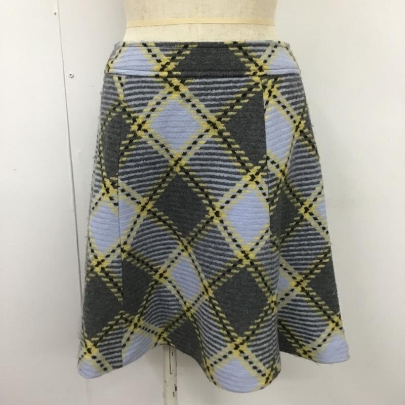 BLUE LABEL CRESTBRIDGE 38 ブルーレーベル・クレストブリッジ スカート ひざ丈スカート 55S19-253-07 ウール フレアスカート 10101113拍卖