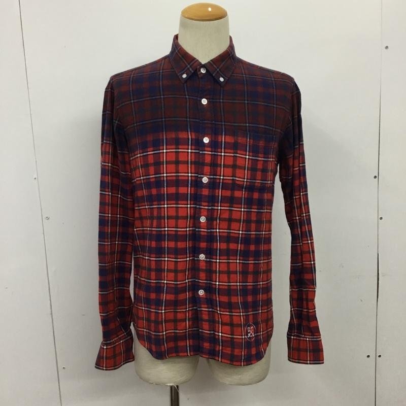 uniform experiment 2 ユニフォームエクスペリメント シャツ、ブラウス 長袖 UE-112026 SPRAY FLANNEL CHECK TIGHT B.D SHIRT 10085707拍卖