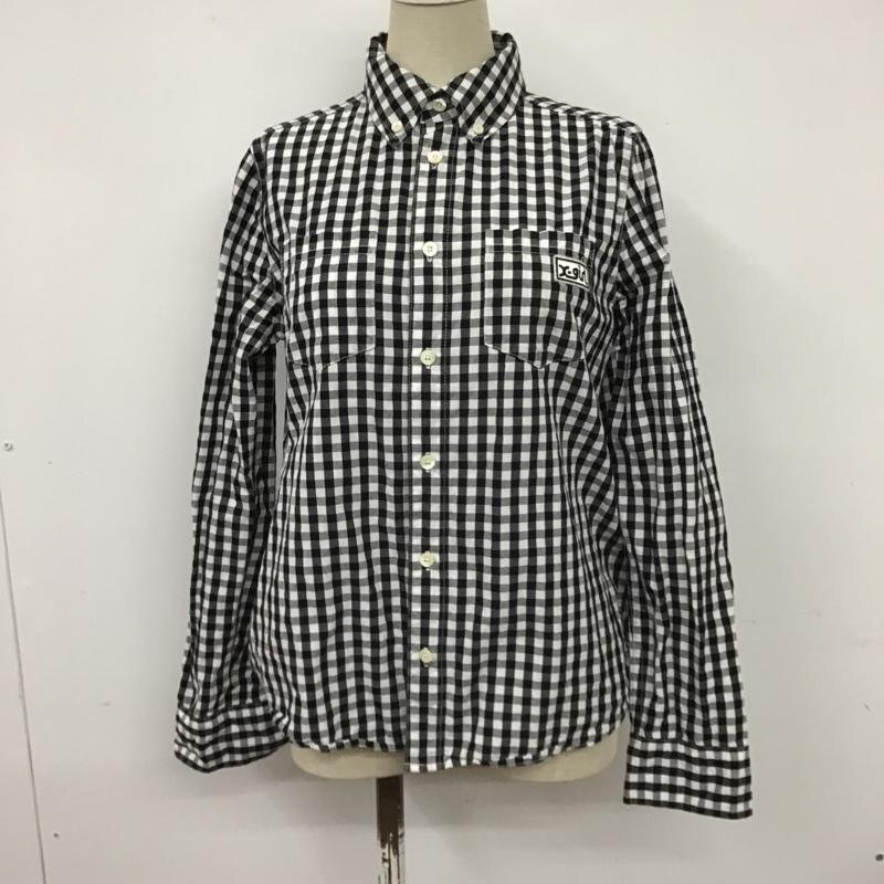 X-girl 1 エックスガール シャツ、ブラウス 長袖 0502401 長袖ブラウス 長袖シャツ チェックシャツ ボタンダウンシャツ 10100178拍卖