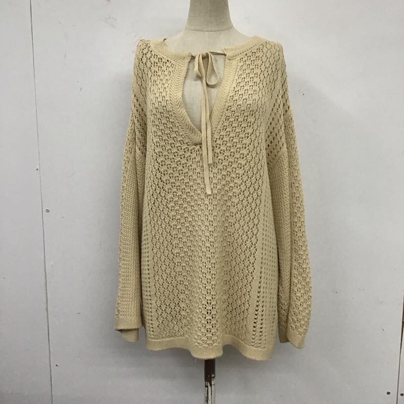 LOWRYS FARM FREE ローリーズファーム ニット、セーター 長袖 LF623021NT メッシュ Knit Sweater ベージュ / ベージュ / 10122100拍卖