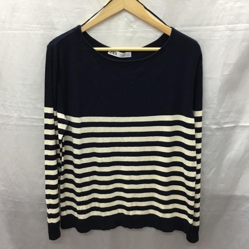 ZARA S ザラ ニット、セーター 長袖 Knit Sweater 紺 / ネイビー / X ベージュ / ベージュ / 10121962拍卖