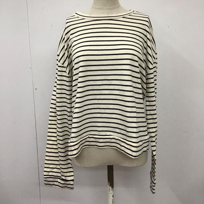 ZARA S ザラ Tシャツ 長袖 3253 272 060 ロンT T Shirt アイボリー / アイボリー / X 紺 / ネイビー / 10118234拍卖