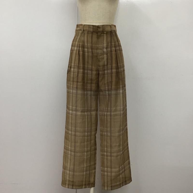 Ungrid M アングリッド その他ボトムス その他ボトムス 112120720101-01 シアーチェックワイドパンツ ベージュ / ベージュ / 10117681拍卖