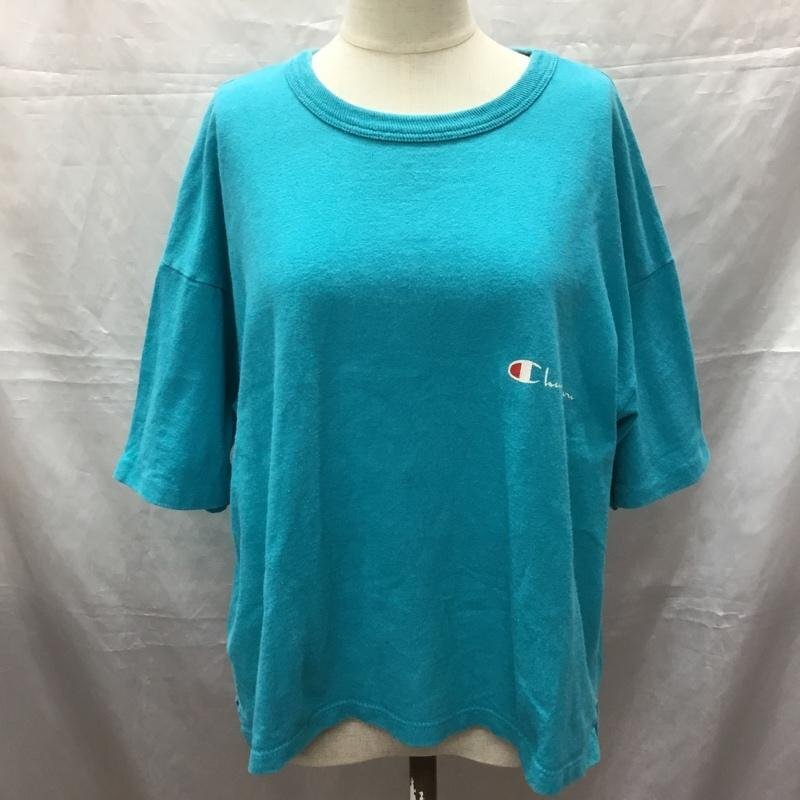 Champion XL チャンピオン Tシャツ 半袖 クロップド丈 ワイド T Shirt 青 / ブルー / 10115553拍卖