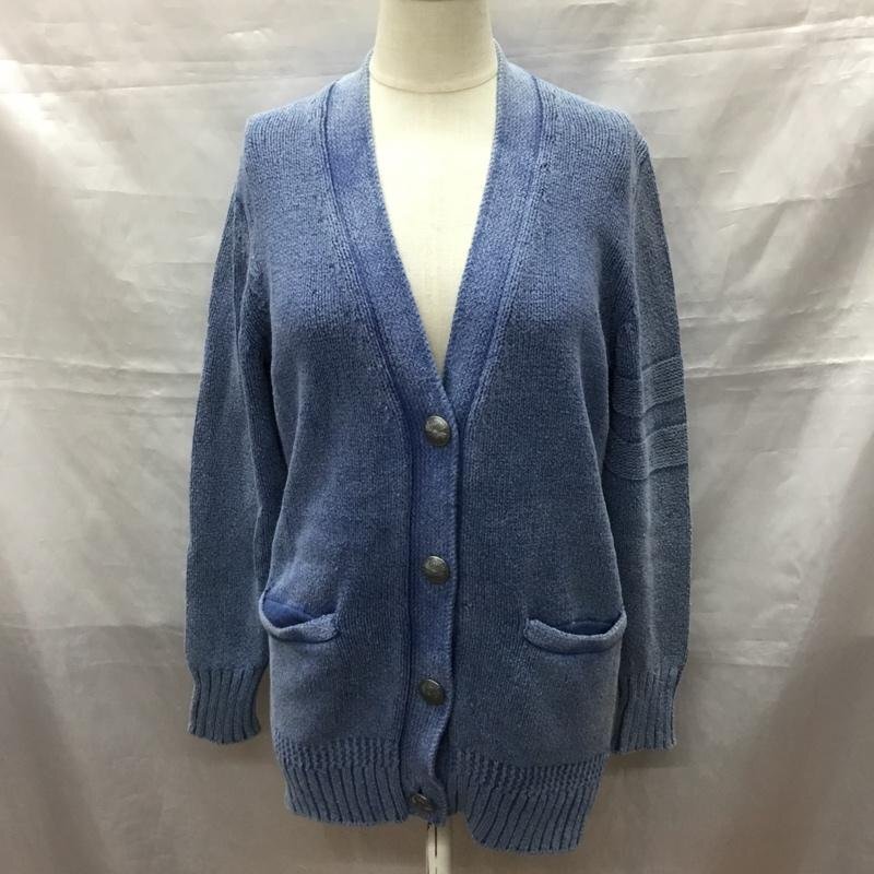 BAYFLOW 2 ベイフロー カーディガン 長袖 長袖ニットカーディガン リブニットカーディガン 前ボタン Cardigan 青 / ブルー / 10118063拍卖