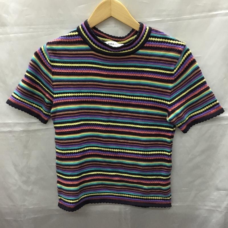 ZARA S ザラ ニット、セーター 半袖 Knit Sweater マルチカラー / マルチカラー / 10110745拍卖