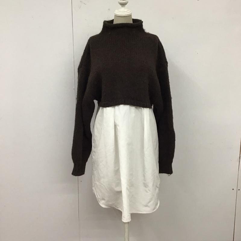 MURUA FREE ムルーア ワンピース ミニスカート 012360300101 スタンドネックニットドッキングワンピース 10120273拍卖