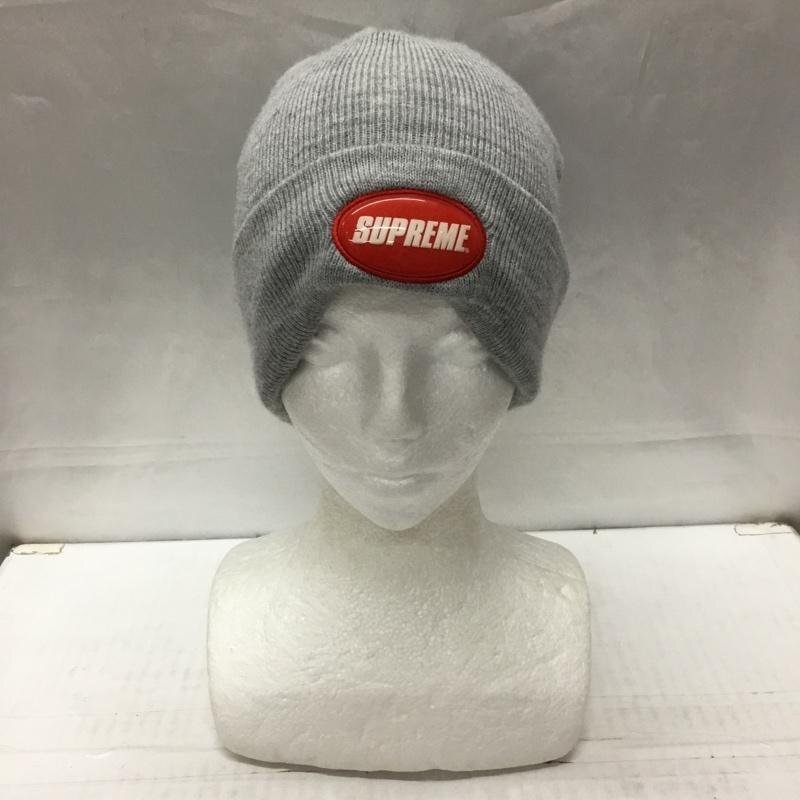 Supreme 表記無し シュプリーム 帽子 ニット帽 18SS Rubber Patch Beanie Knit Cap、Knit Hat Beanie 灰 / グレー / 10109757拍卖