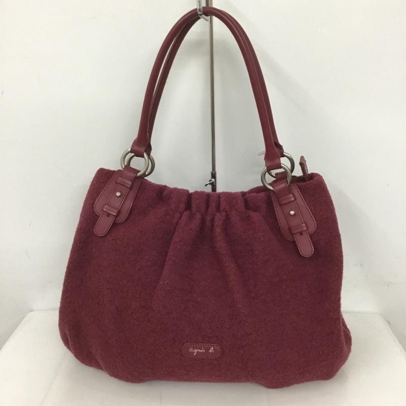 agnes b. 表記無し アニエス・ベー トートバッグ トートバッグ SNR-11 ウール混 Tote Bag 紫 / パープル / 10126995拍卖