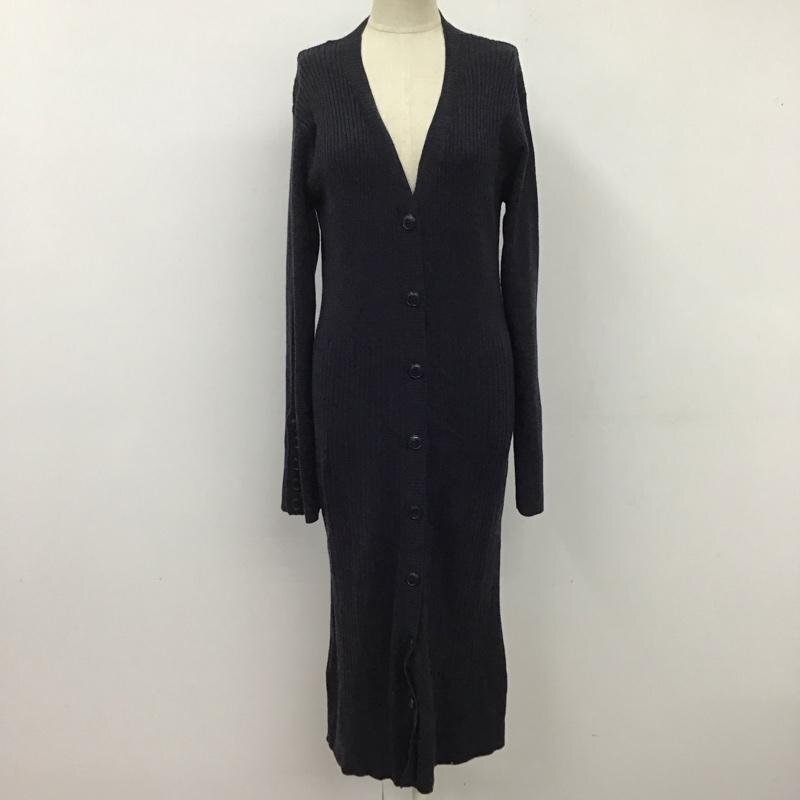 ZARA M ザラ カーディガン 長袖 5507 106 407 Vネック ロング丈 Cardigan 紺 / ネイビー / 10122489拍卖