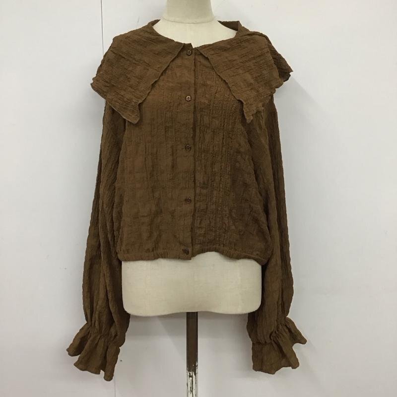 ehka sopo FREE エヘカソポ シャツ、ブラウス 長袖 Shirt Blouse 茶 / ブラウン / 10122208拍卖