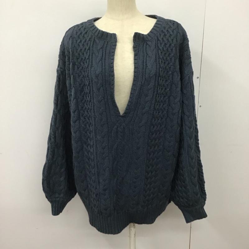 PAGEBOY FREE ページボーイ ニット、セーター 長袖 長袖ニットカットソー Vネック セーター Knit Sweater 青 / ブルー / 10126845拍卖