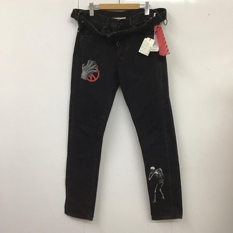 Off-White S オフホワイト パンツ デニム、ジーンズ omya027g9812011 UNDERCOVER デニムパンツ スリムパンツ 黒 / ブラック / 10126257拍卖