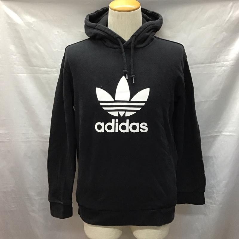 adidas L アディダス パーカー 長袖 CW1240 トレフォイル フーディ Hooded Sweatshirt Hoodie 黒 / ブラック / 10121194拍卖