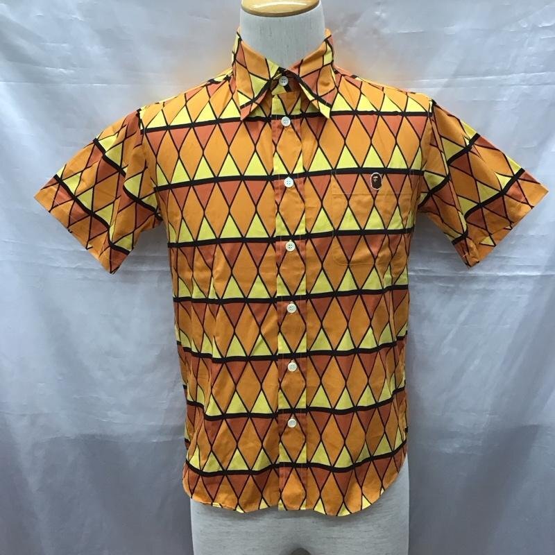 A BATHING APE XS アベイシングエイプ シャツ、ブラウス 半袖 半袖シャツ カラーシャツ 半袖カットソー 総柄シャツ 10122697拍卖