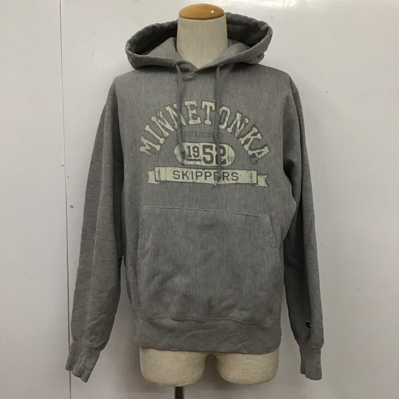 Champion S チャンピオン パーカー 長袖 長袖パーカー フード付きパーカー プリントスウェット トレーナー 灰 / グレー / 10124827拍卖