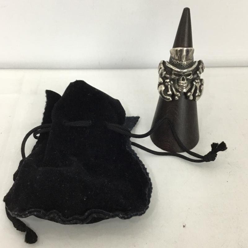 CRAZY PIG 表記無し クレイジーピッグ アクセサリー 指輪 MASCOT SKULL RING シルクハット シルバー 19号 ドクロ 10125206拍卖