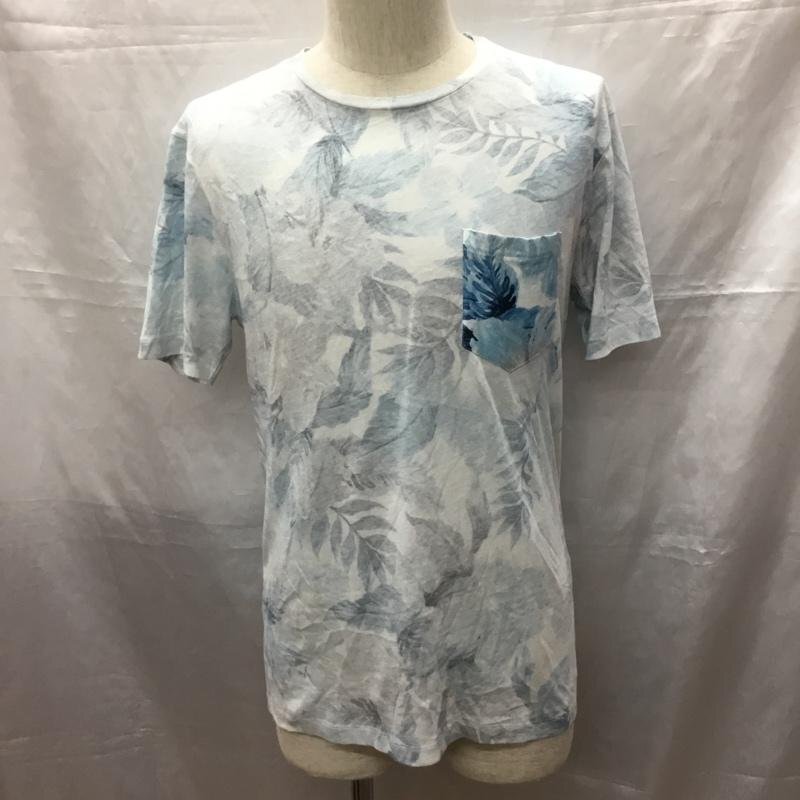 ZARA MAN S ザラメン Tシャツ 半袖 0495 419 406 胸ポケット クルーネック T Shirt 水色 / ライトブルー / 10115527拍卖
