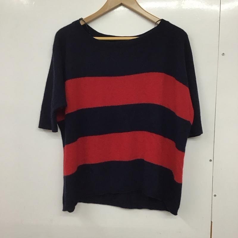 TOMMY HILFIGER M トミーヒルフィガー ニット、セーター 半袖 Knit Sweater 赤 / レッド / X 紺 / ネイビー / 10132219拍卖