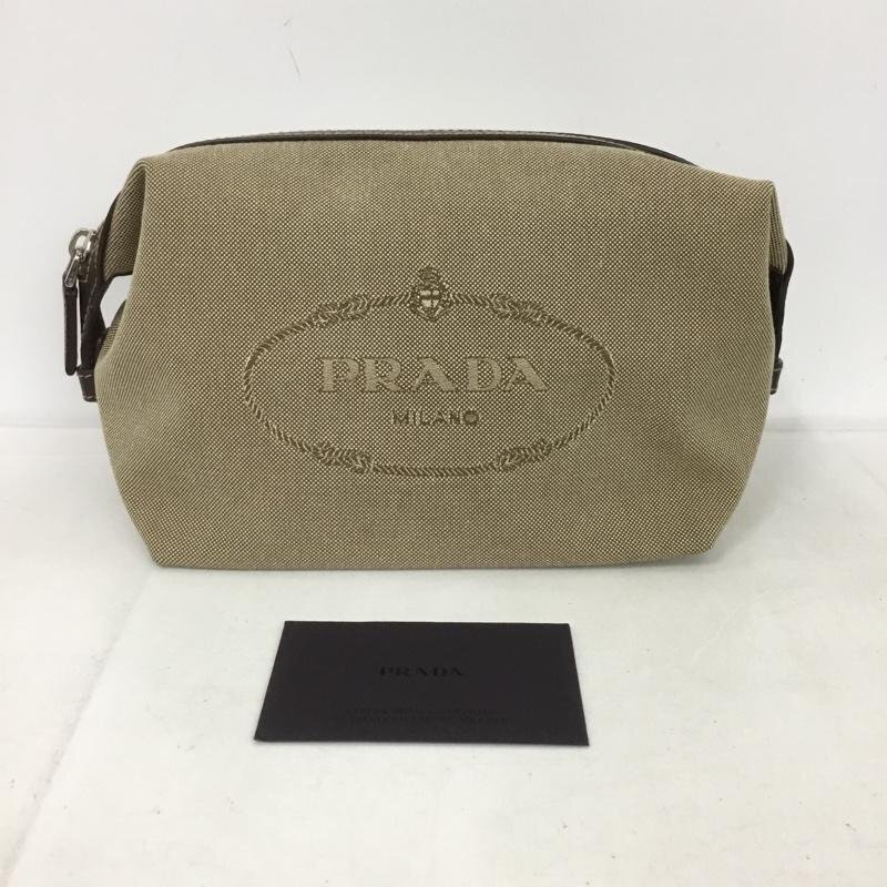 PRADA 表記無し プラダ ポーチ ポーチ 2N1291 ロゴジャカード Pouch ベージュ / ベージュ / 10132618拍卖