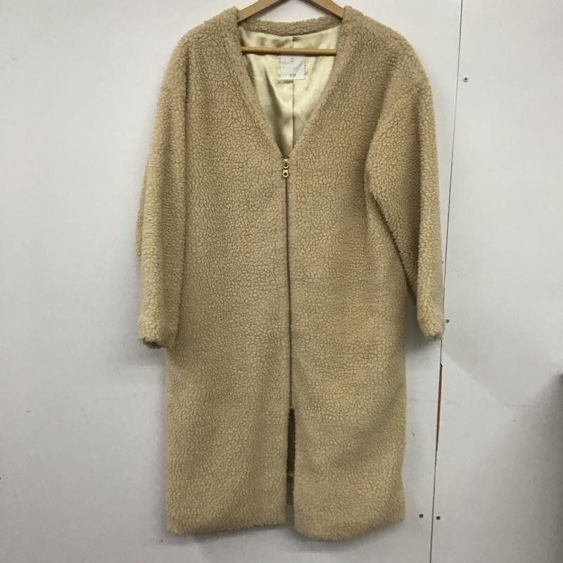 ViS M ビス コート コート一般 BVO-3708-B フロントZIPノーカラーボアコート Coat ベージュ / ベージュ / 10132861拍卖