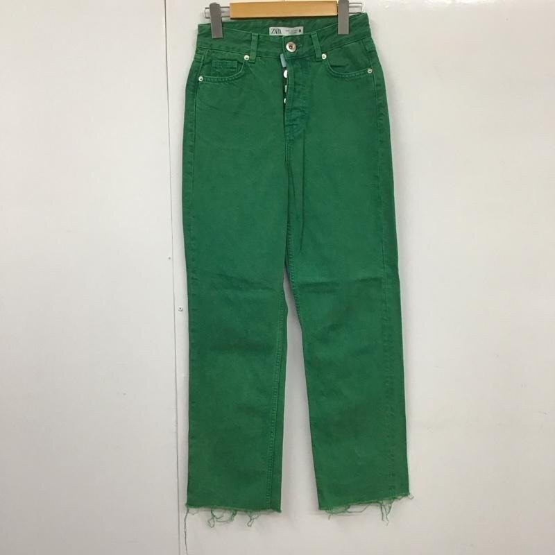 ZARA 32インチ ザラ パンツ デニム、ジーンズ Pants Trousers Denim Pants Jeans 緑 / グリーン / 10130397拍卖
