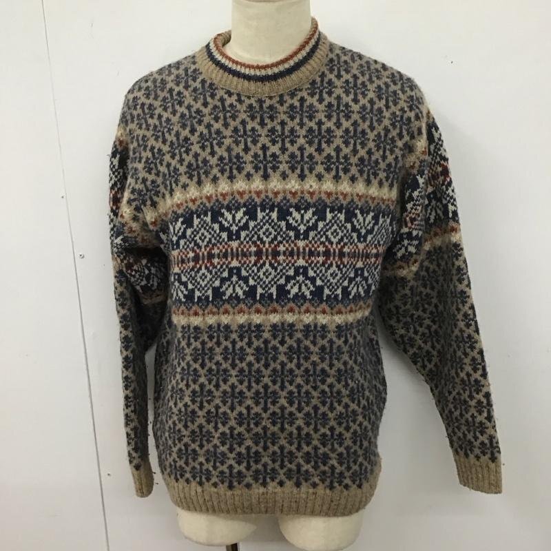 USED S 古着 ニット、セーター 長袖 長袖ニットカットソー クルーネック セーター Knit Sweater 10126864拍卖