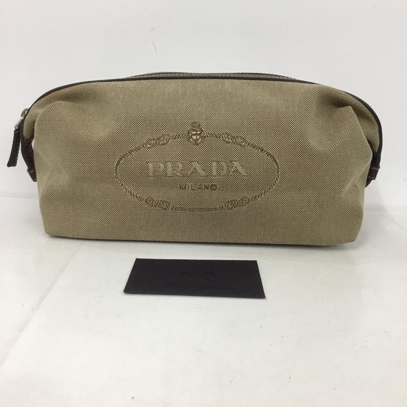 PRADA 表記無し プラダ ポーチ ポーチ 2N1291 ロゴジャカード Pouch ベージュ / ベージュ / 10132620拍卖