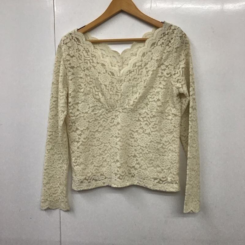 mysty woman FREE ミスティウーマン カットソー 長袖 レース Cut and Sewn アイボリー / アイボリー / 10130375拍卖